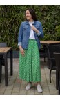 Masai Clothing Mint Green MaSiffan Mint Green Print Skirt  