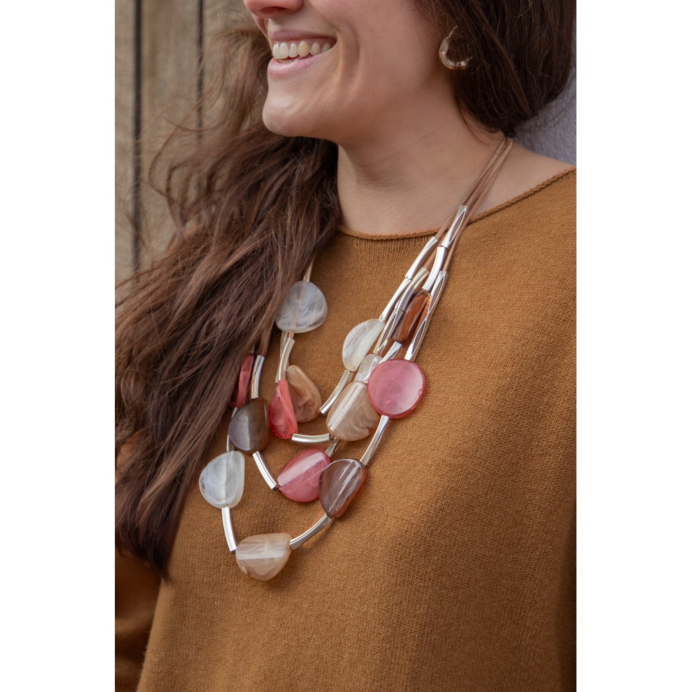 Eliza Gracious Gold Short Multi Strand Necklace Gold