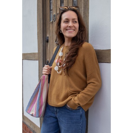 Amazing Woman Jodie Toast Front Pocket Supersoft Knit Jumper - Brown