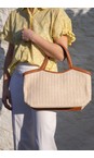 Gemini Label Bags Natural Corin Raffia Large Tote  