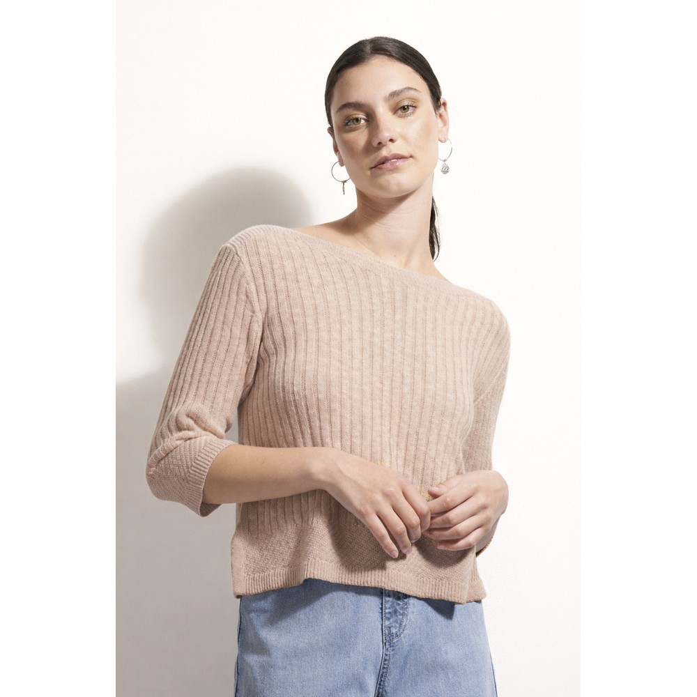 Foil Knitty Gritty Sand Sweater Sand