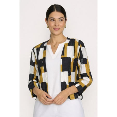 Foil Gather Together Art Box Short Jacket - Multicoloured