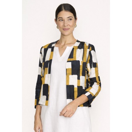 Foil Gather Together Art Box Short Jacket - Multicoloured