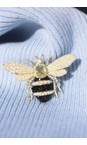 Bill Skinner Gold Bejewelled Bee Pearl Brooch  