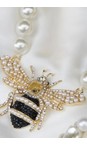Bill Skinner Gold Bejewelled Bee Statement Necklace  