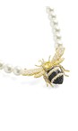 Bill Skinner Gold Bejewelled Bee Statement Necklace  