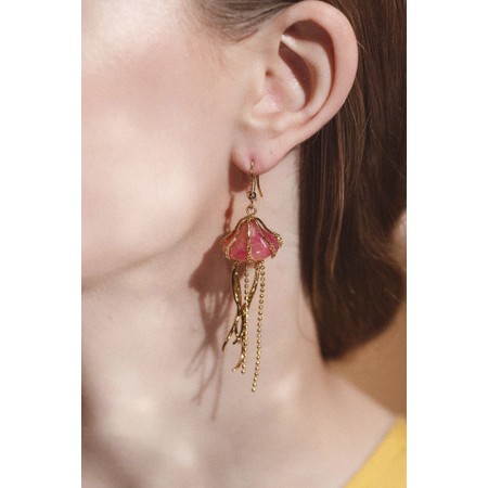 Bill Skinner Jellyfish Drop Earring - Pink