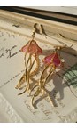 Bill Skinner Gold / Pink Jellyfish Drop Earring  