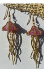 Bill Skinner Gold / Pink Jellyfish Drop Earring  