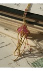 Bill Skinner Gold / Pink Jellyfish Pendant Necklace  