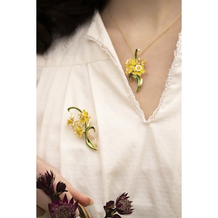 Bill Skinner Daffodil Brooch - Gold