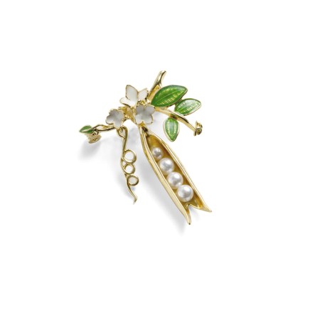 Bill Skinner Peapod Brooch - Gold