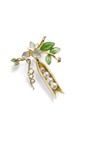 Bill Skinner Gold Peapod Brooch  