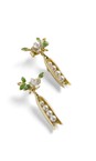Bill Skinner Gold Peapod Drop Earrings  