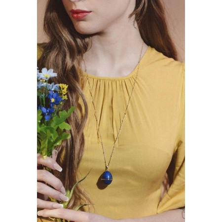 Bill Skinner Rabbit Egg Locket - Gold