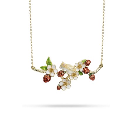 Bill Skinner Strawberry & Mouse Necklace - Gold