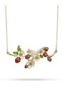 Bill Skinner Gold Strawberry & Mouse Necklace  