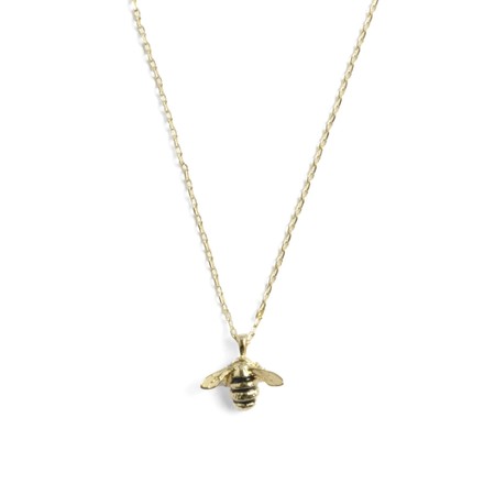 Bill Skinner Enamel Bee Pendant Necklace - Gold