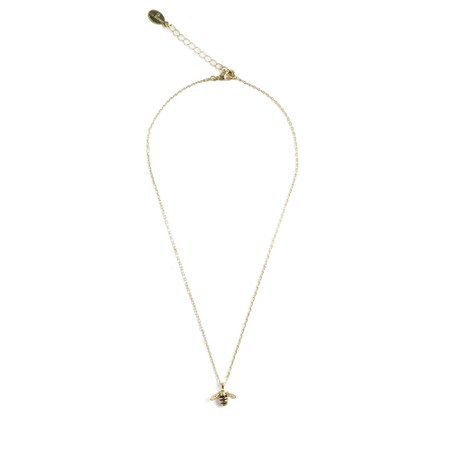 Bill Skinner Enamel Bee Pendant Necklace - Gold