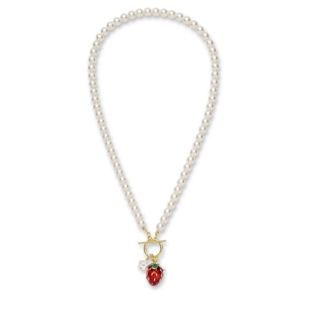 Bill Skinner Strawberry Pearl Necklace - Gold