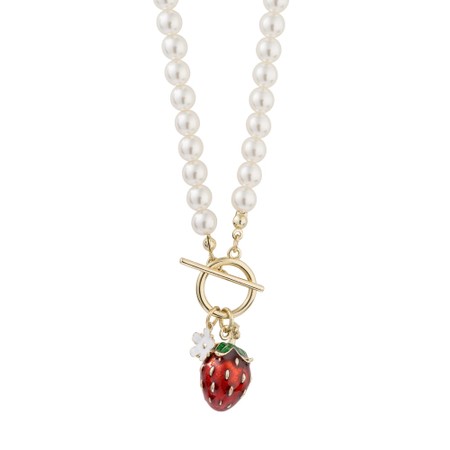 Bill Skinner Strawberry Pearl Necklace - Gold