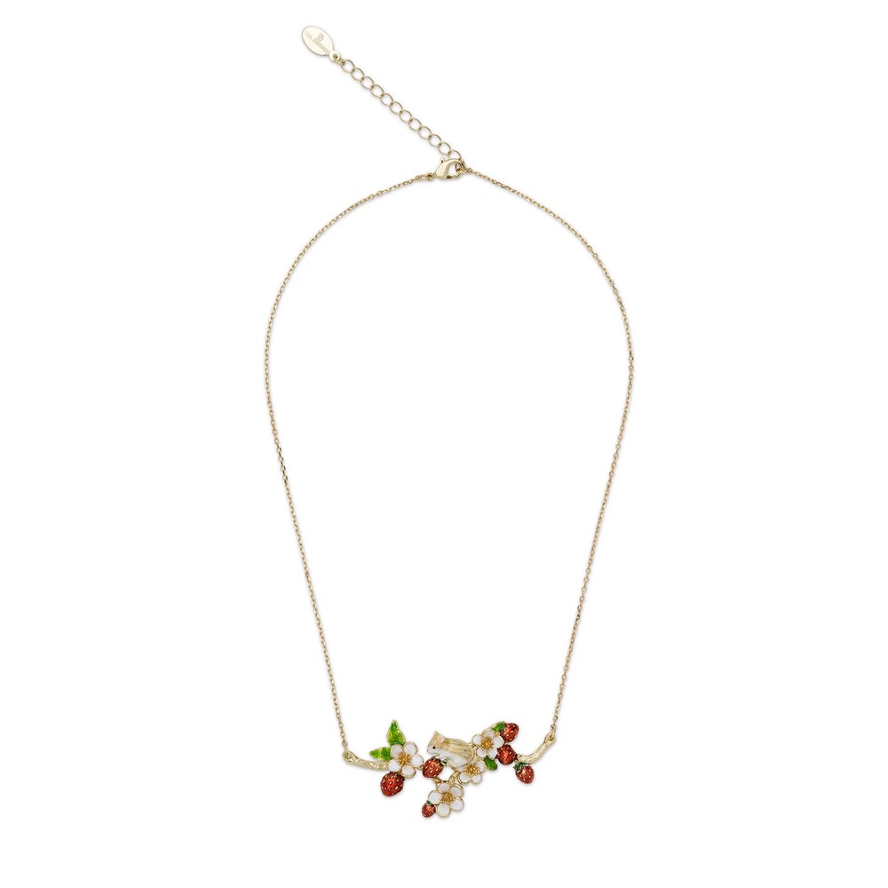 Bill Skinner Strawberry & Mouse Necklace Gold