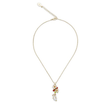 Bill Skinner Strawberry & Hanging Mouse Pendant Necklace - Gold