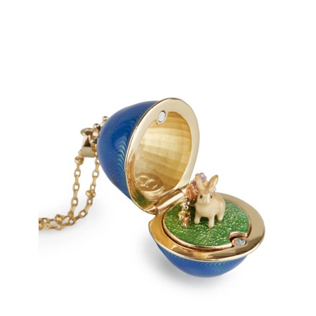 Bill Skinner Rabbit Egg Locket - Gold