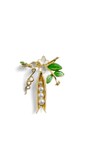 Bill Skinner Gold Peapod Brooch  