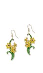 Bill Skinner Gold Daffodil Drop Earrings  