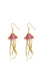 Bill Skinner Gold / Pink Jellyfish Drop Earring  