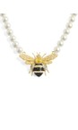 Bill Skinner Gold Bejewelled Bee Statement Necklace  