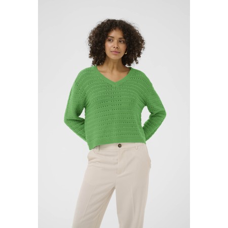 KAFFE KAmetta Bright Green Pullover - Green
