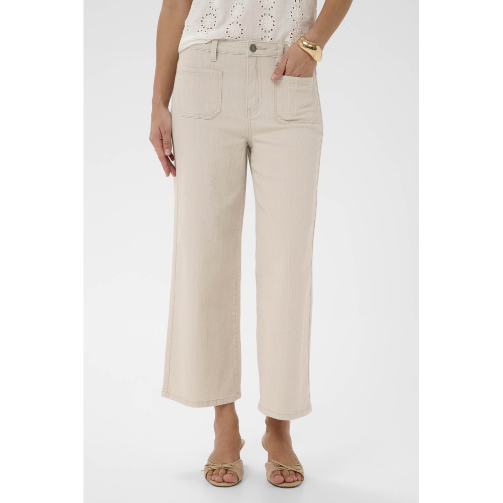 KAFFE KAbrook Moonbean High Waist Crop Jean Moonbeam