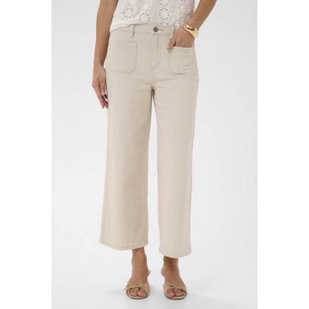 KAFFE KAbrook Moonbean High Waist Crop Jean - Gold