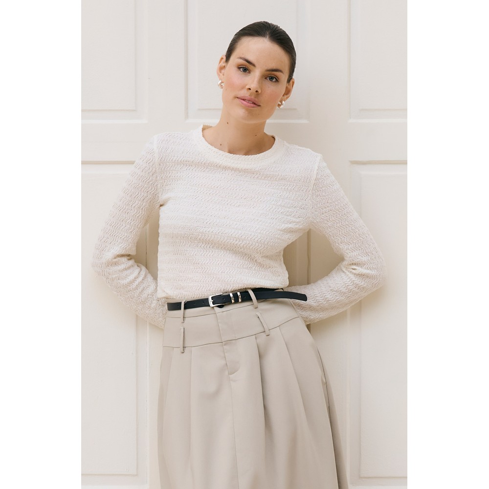 KAFFE KAfelicity Chalk Blouse Chalk