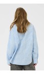 KAFFE White Blue Embroidery KAmarlee Shirt  