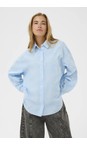 KAFFE White Blue Embroidery KAmarlee Shirt  