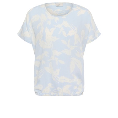 KAFFE KAvilia Amber Print Top - White