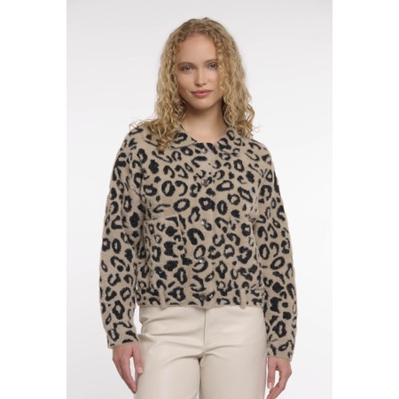 RINO AND PELLE Desert Leopard Bubbly Boxy Jacket - Beige