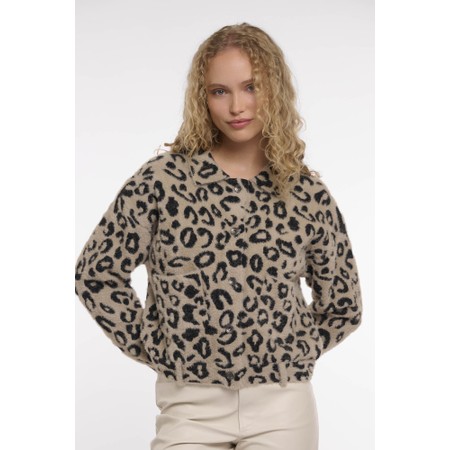 RINO AND PELLE Desert Leopard Bubbly Boxy Jacket - Beige