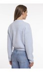 RINO AND PELLE Light Blue Bento Light Blue Short Zip Cardigan  