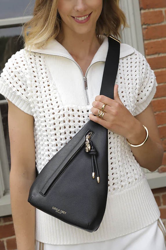 Luella Grey Darla Black Weekend Crossbody Black 