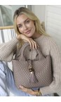 Luella Grey Peat Suky Medium Peat Woven Crossbody  