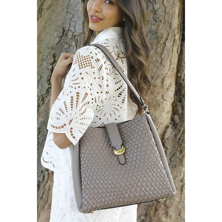 Luella Grey Flora Peat Weave Hobo - Brown
