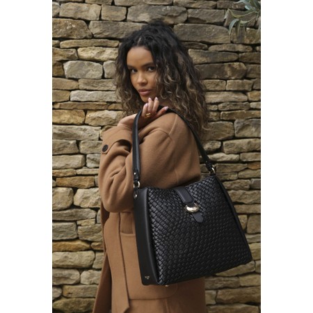 Luella Grey Flora Black Weave Hobo - Black