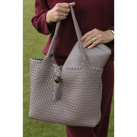 Luella Grey Saskia Large Peat Woven Tote - Brown
