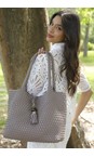 Luella Grey Peat Saskia Large Peat Woven Tote  
