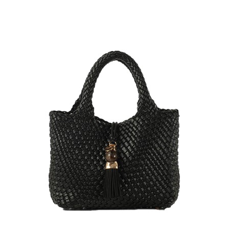 Luella Grey Suky Medium Black Woven Crossbody - Black