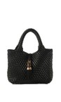 Luella Grey Black  Suky Medium Black Woven Crossbody  
